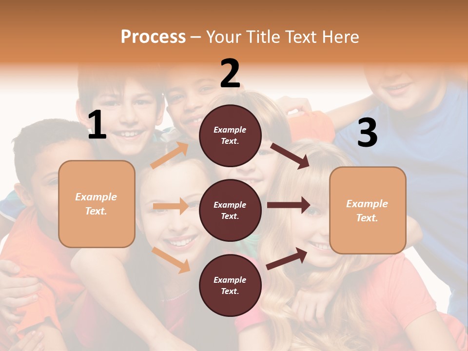 A Group Of Children Posing For A Picture PowerPoint Template