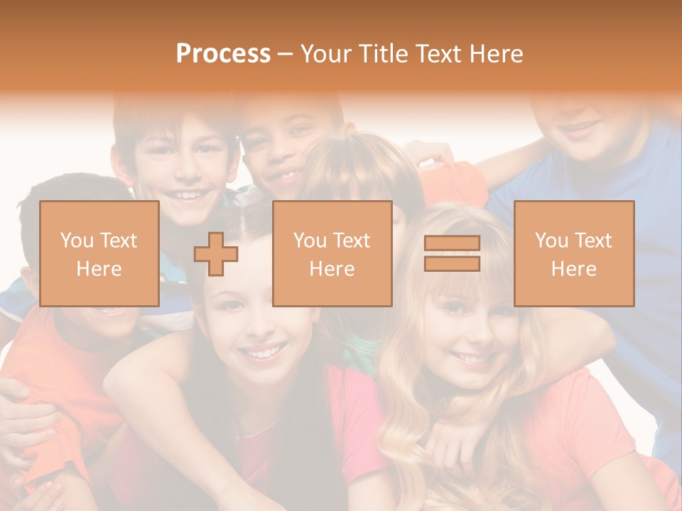 A Group Of Children Posing For A Picture PowerPoint Template