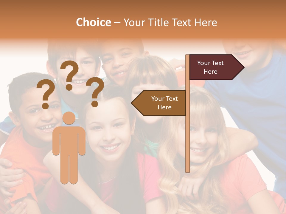 A Group Of Children Posing For A Picture PowerPoint Template