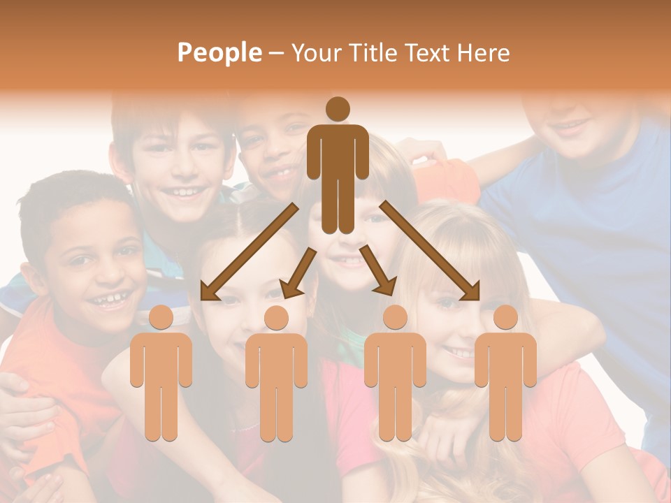 A Group Of Children Posing For A Picture PowerPoint Template