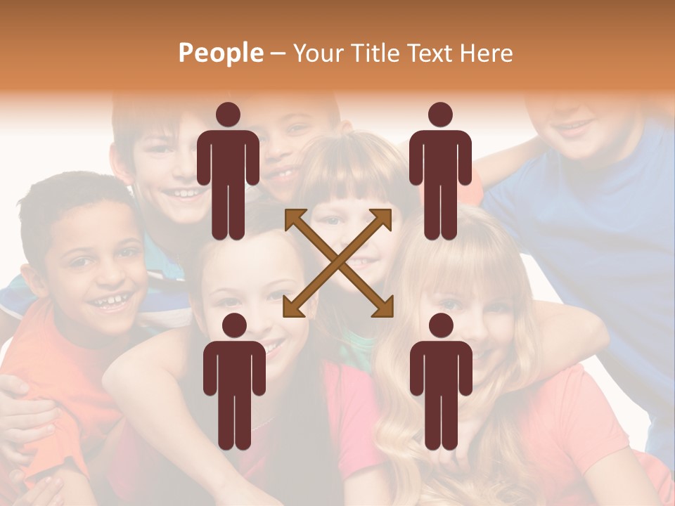 A Group Of Children Posing For A Picture PowerPoint Template