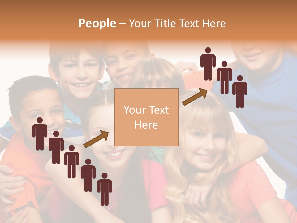 A Group Of Children Posing For A Picture PowerPoint Template