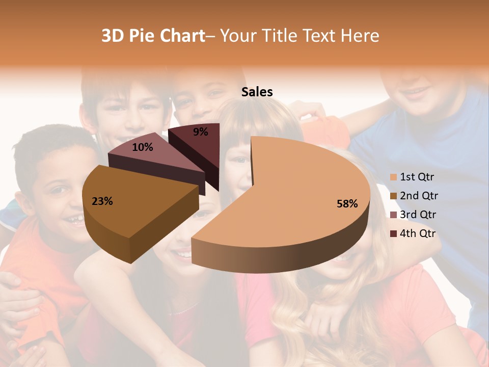 A Group Of Children Posing For A Picture PowerPoint Template