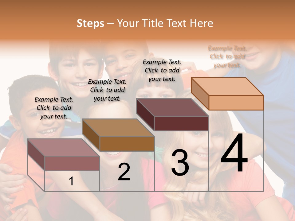 A Group Of Children Posing For A Picture PowerPoint Template