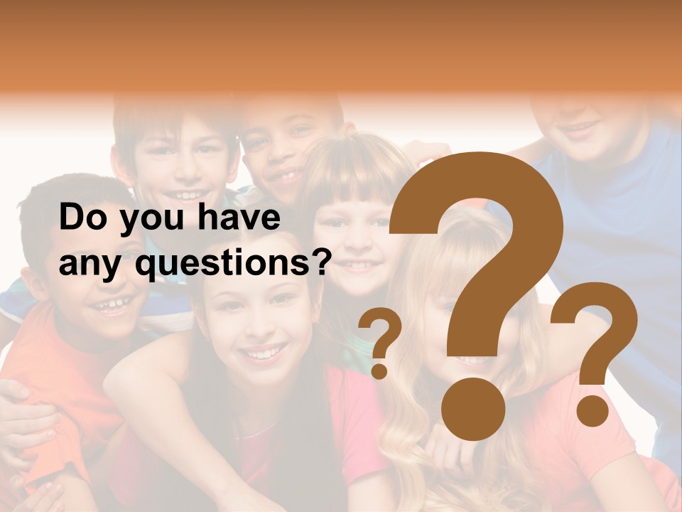 A Group Of Children Posing For A Picture PowerPoint Template