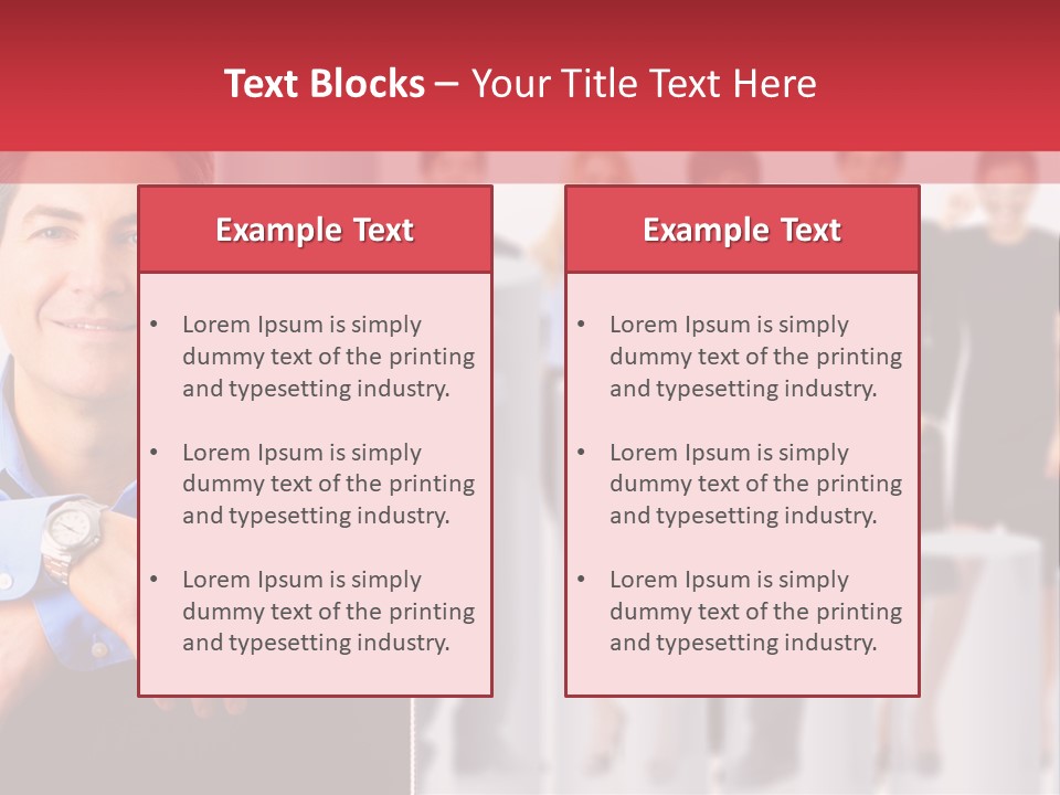 A Man Sitting In A Chair With His Arms Crossed In Front Of A Group Of PowerPoint Template