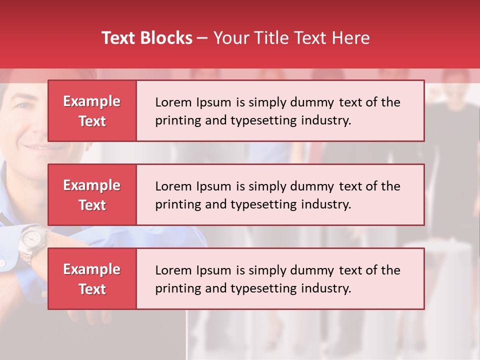 A Man Sitting In A Chair With His Arms Crossed In Front Of A Group Of PowerPoint Template