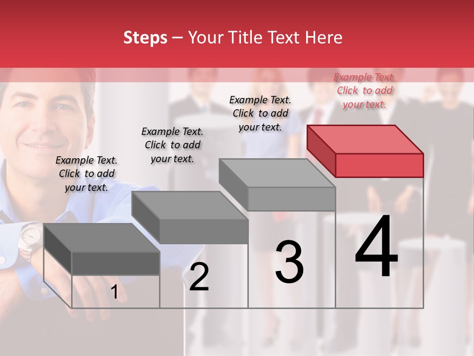 A Man Sitting In A Chair With His Arms Crossed In Front Of A Group Of PowerPoint Template