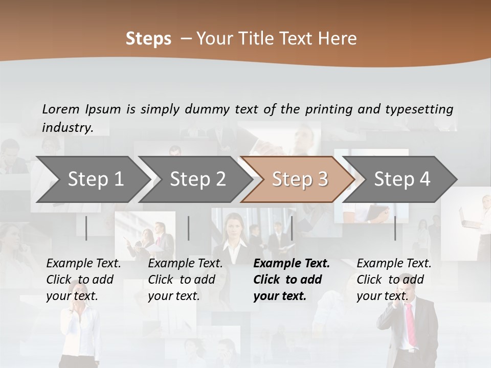 A Man In A Suit Is Standing In Front Of A Wall Of Pictures PowerPoint Template
