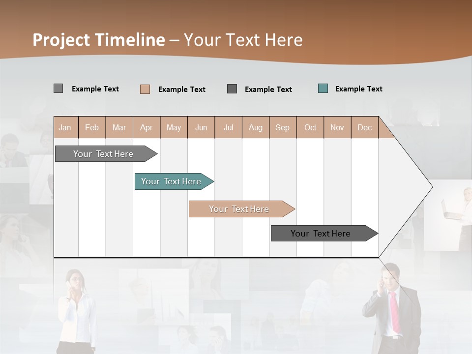 A Man In A Suit Is Standing In Front Of A Wall Of Pictures PowerPoint Template