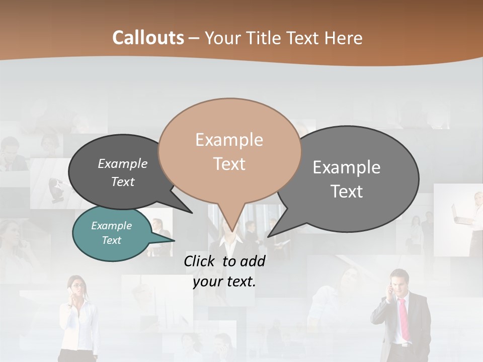 A Man In A Suit Is Standing In Front Of A Wall Of Pictures PowerPoint Template