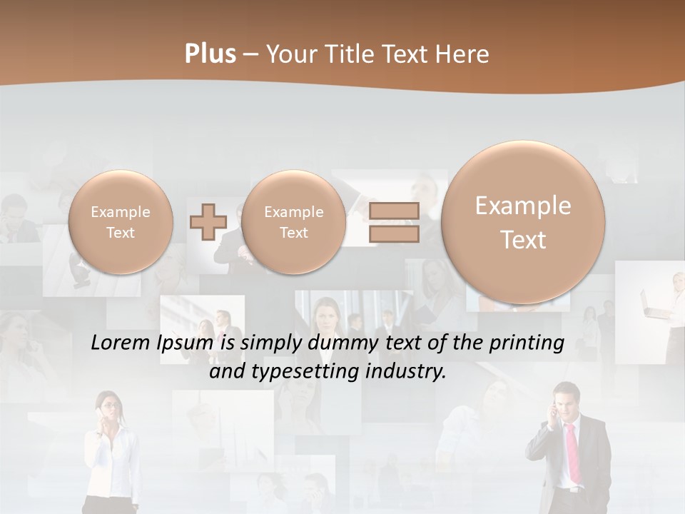 A Man In A Suit Is Standing In Front Of A Wall Of Pictures PowerPoint Template