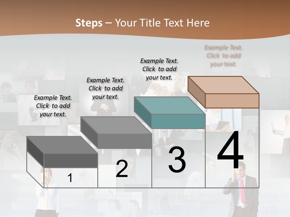 A Man In A Suit Is Standing In Front Of A Wall Of Pictures PowerPoint Template