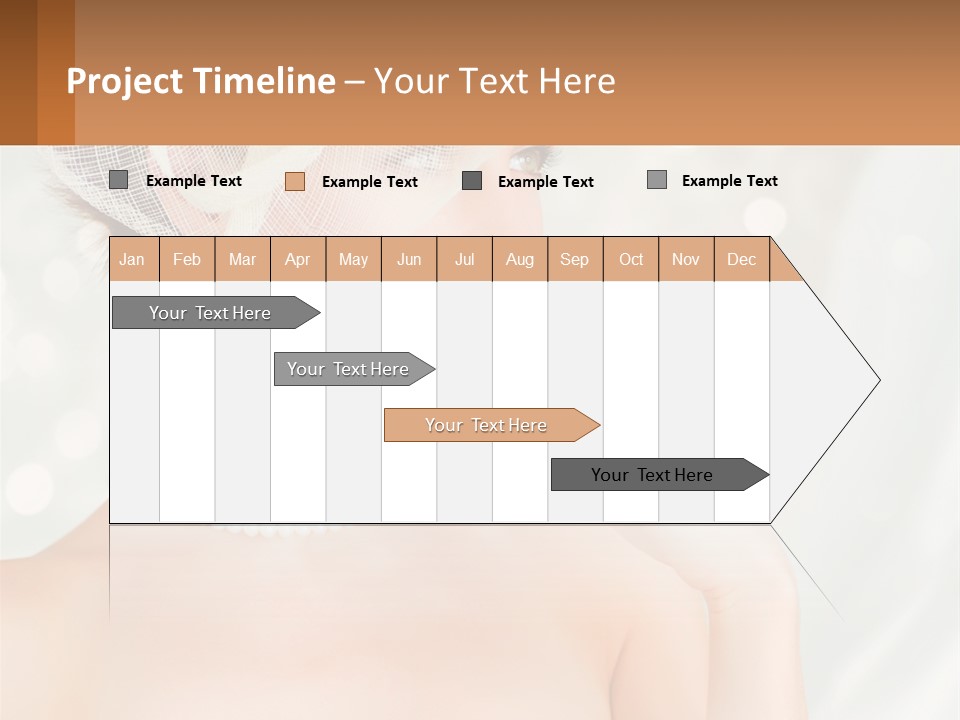 A Woman Wearing A White Hat And Pearls PowerPoint Template