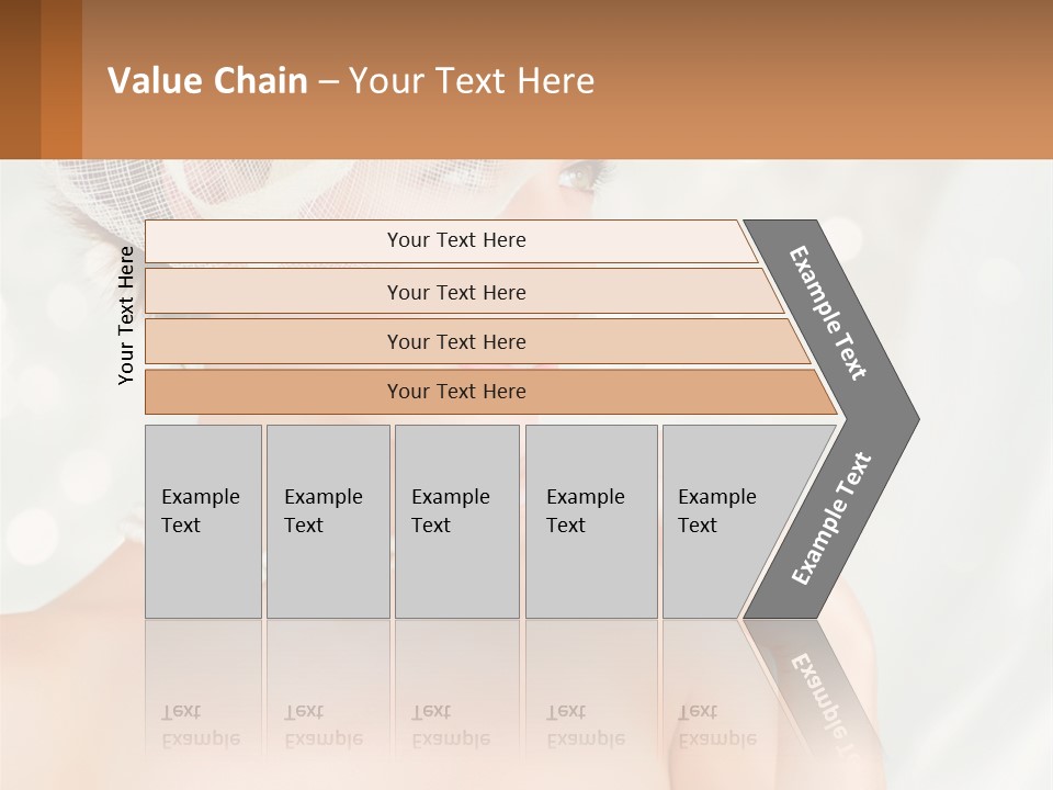 A Woman Wearing A White Hat And Pearls PowerPoint Template