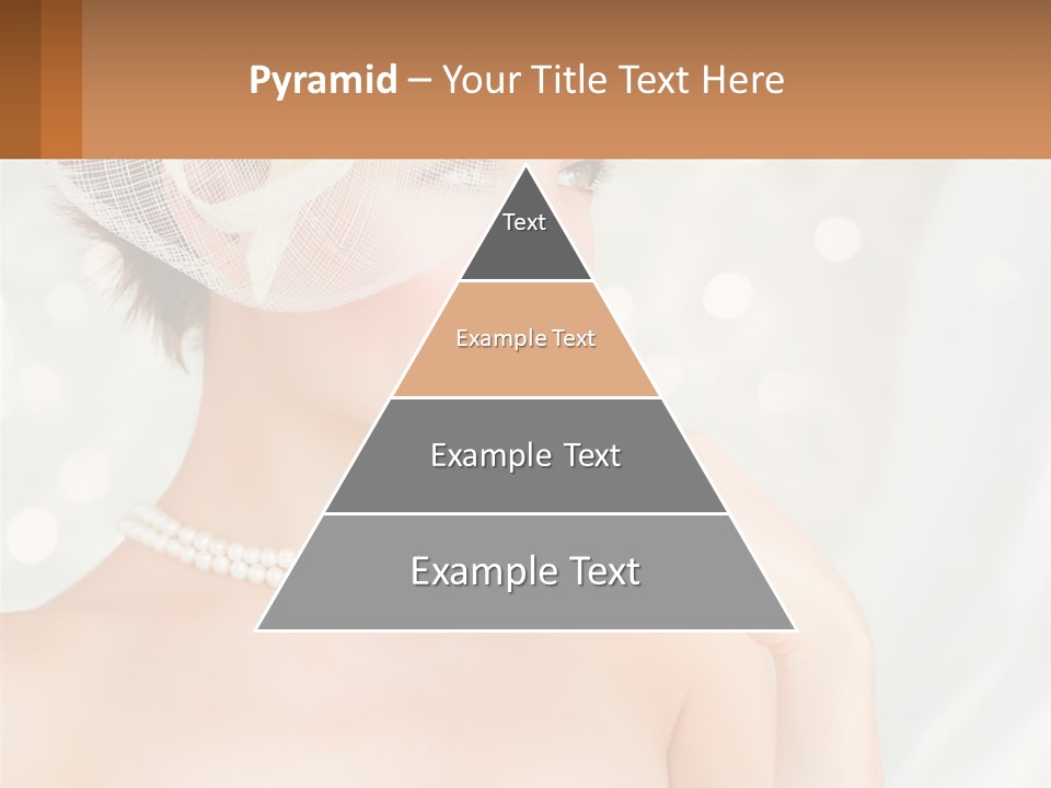 A Woman Wearing A White Hat And Pearls PowerPoint Template