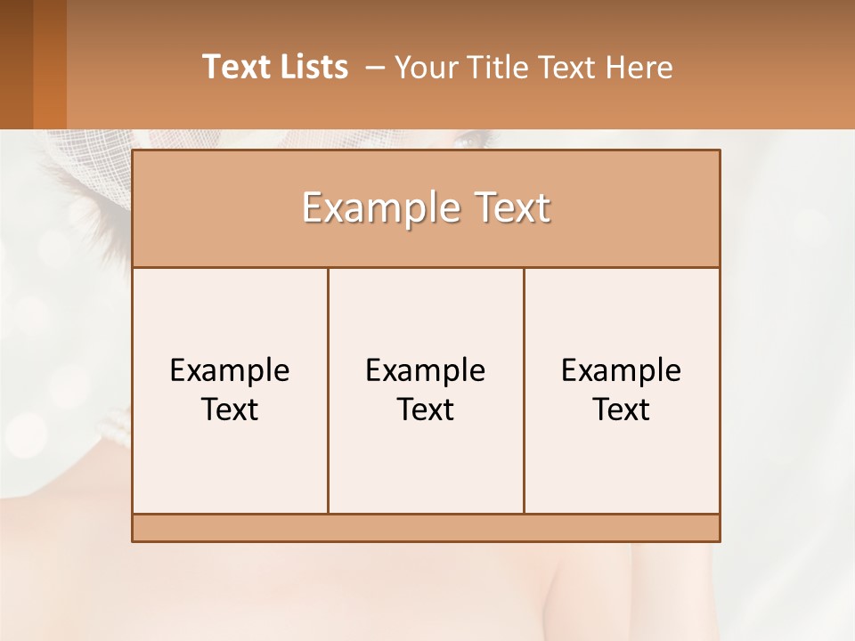 A Woman Wearing A White Hat And Pearls PowerPoint Template