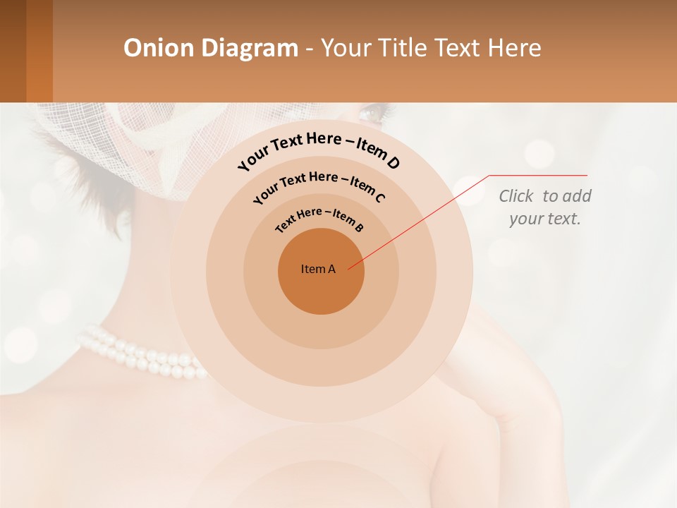 A Woman Wearing A White Hat And Pearls PowerPoint Template