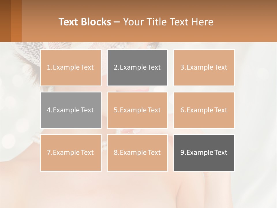 A Woman Wearing A White Hat And Pearls PowerPoint Template