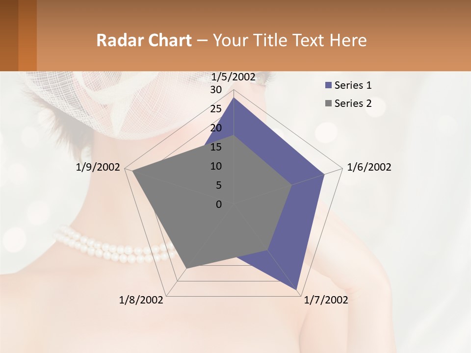 A Woman Wearing A White Hat And Pearls PowerPoint Template