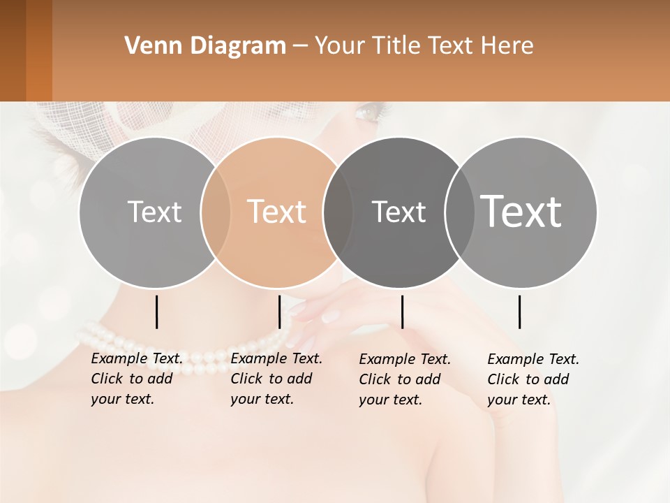 A Woman Wearing A White Hat And Pearls PowerPoint Template