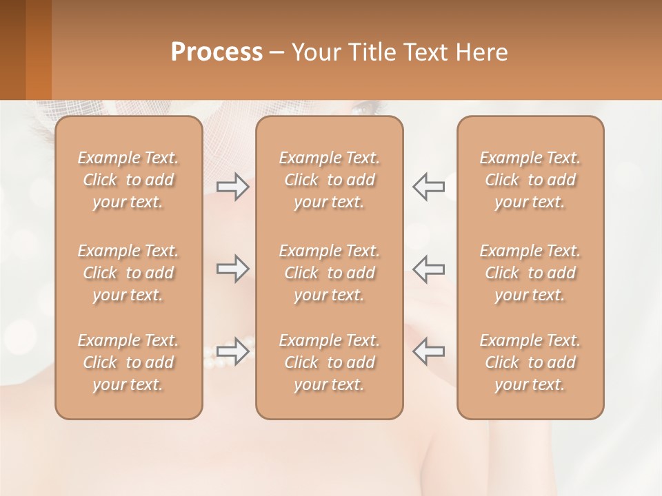 A Woman Wearing A White Hat And Pearls PowerPoint Template