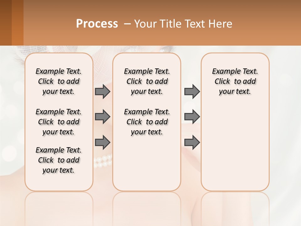 A Woman Wearing A White Hat And Pearls PowerPoint Template