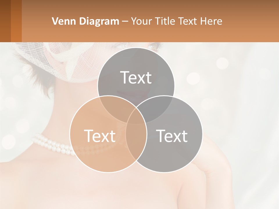 A Woman Wearing A White Hat And Pearls PowerPoint Template