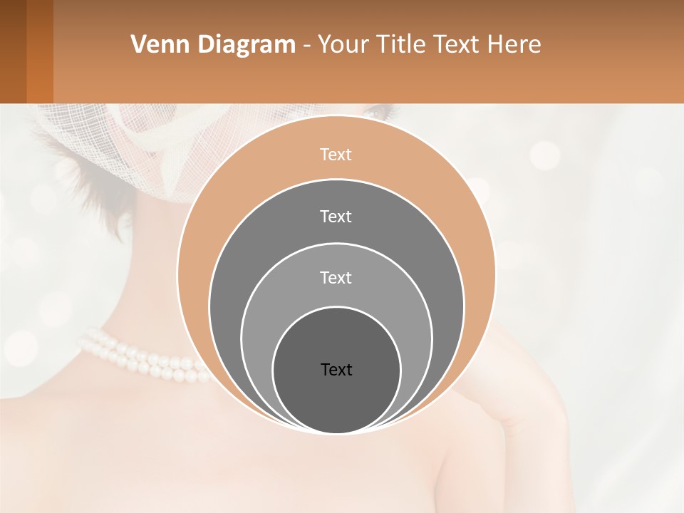 A Woman Wearing A White Hat And Pearls PowerPoint Template