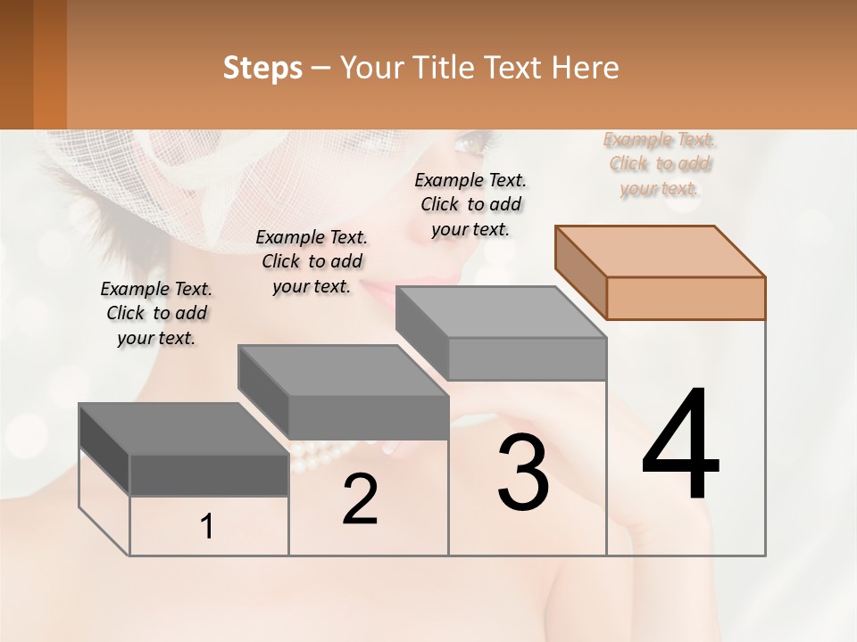 A Woman Wearing A White Hat And Pearls PowerPoint Template