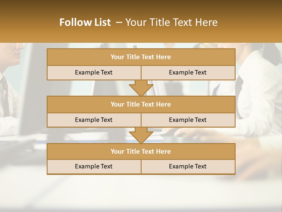A Group Of People Working On Computers In An Office PowerPoint Template