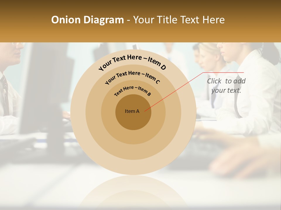 A Group Of People Working On Computers In An Office PowerPoint Template