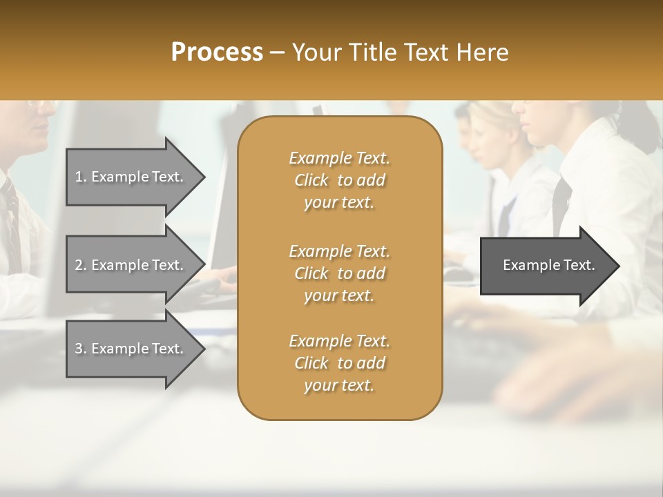 A Group Of People Working On Computers In An Office PowerPoint Template