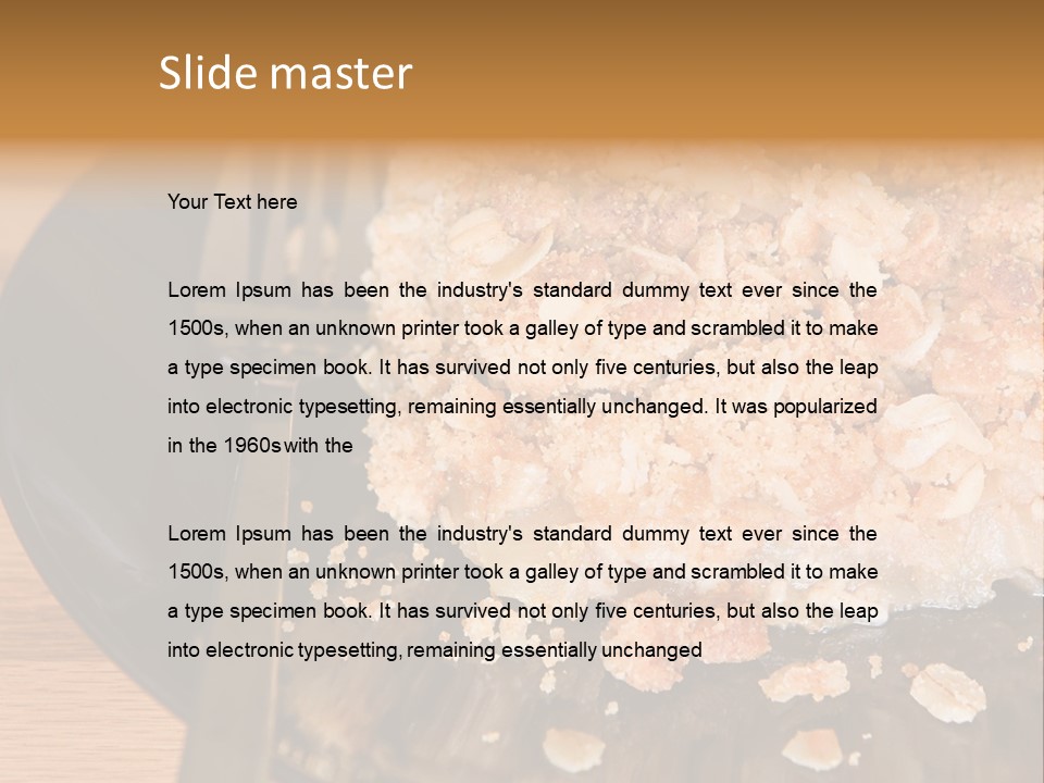 A Piece Of Cake On A Plate With A Fork PowerPoint Template