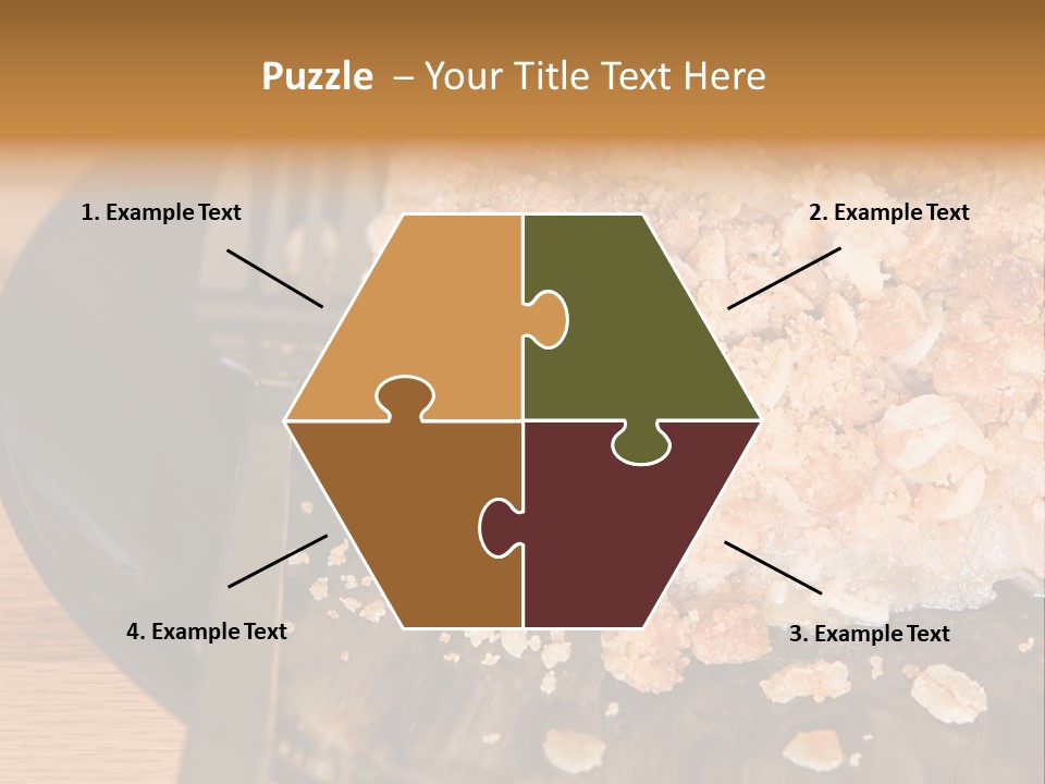 A Piece Of Cake On A Plate With A Fork PowerPoint Template