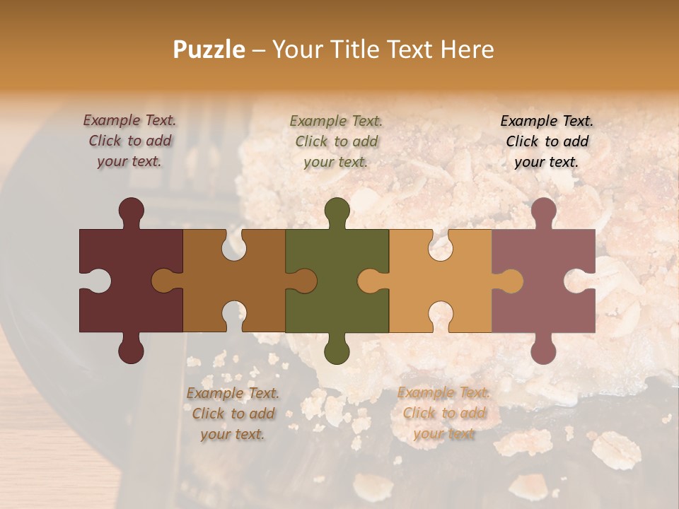 A Piece Of Cake On A Plate With A Fork PowerPoint Template