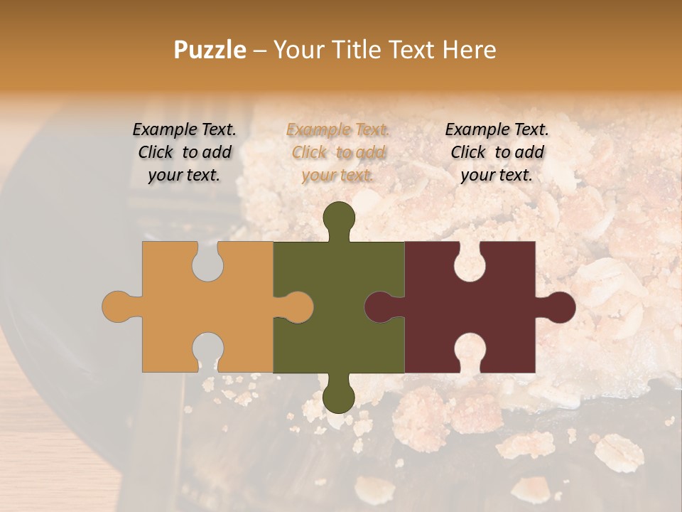 A Piece Of Cake On A Plate With A Fork PowerPoint Template