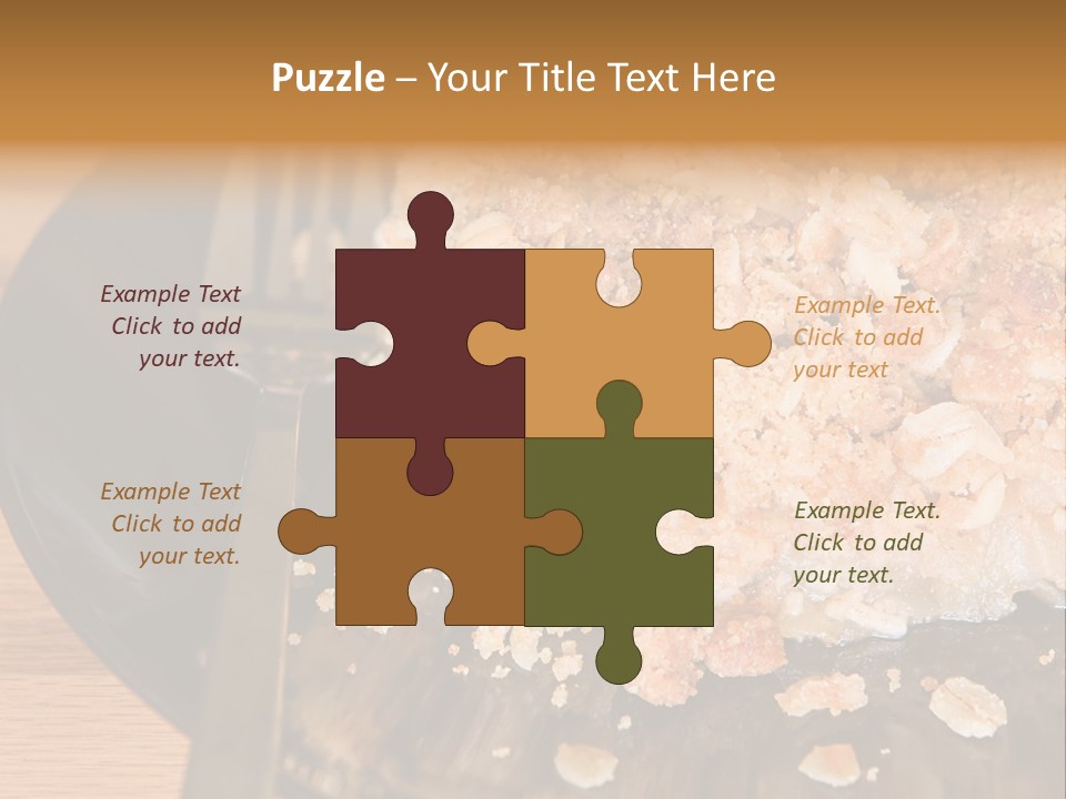 A Piece Of Cake On A Plate With A Fork PowerPoint Template