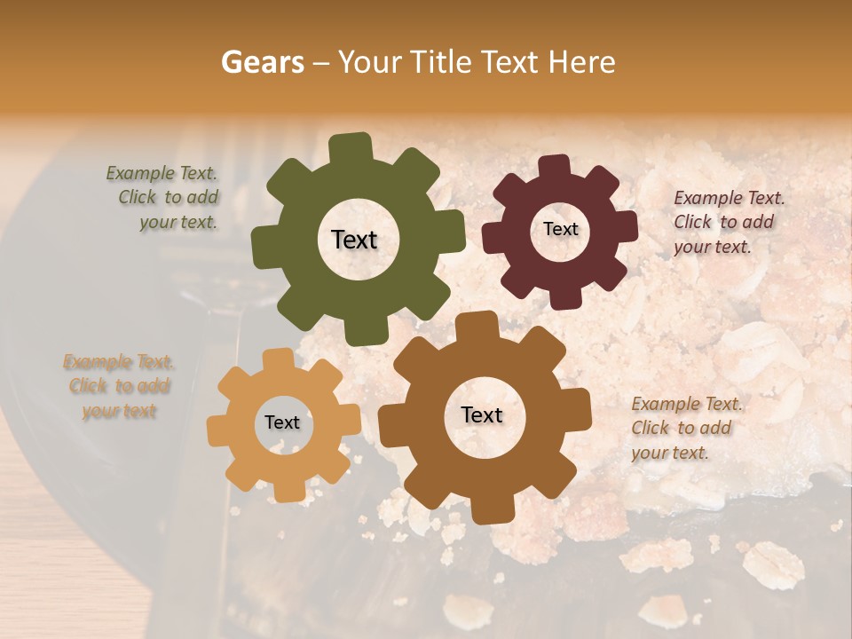 A Piece Of Cake On A Plate With A Fork PowerPoint Template