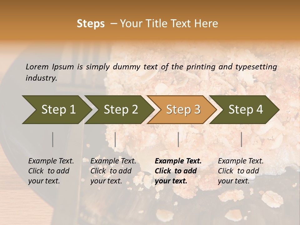 A Piece Of Cake On A Plate With A Fork PowerPoint Template