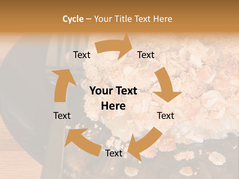 A Piece Of Cake On A Plate With A Fork PowerPoint Template