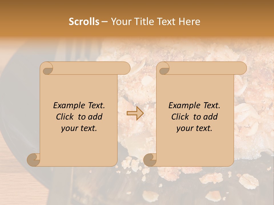 A Piece Of Cake On A Plate With A Fork PowerPoint Template