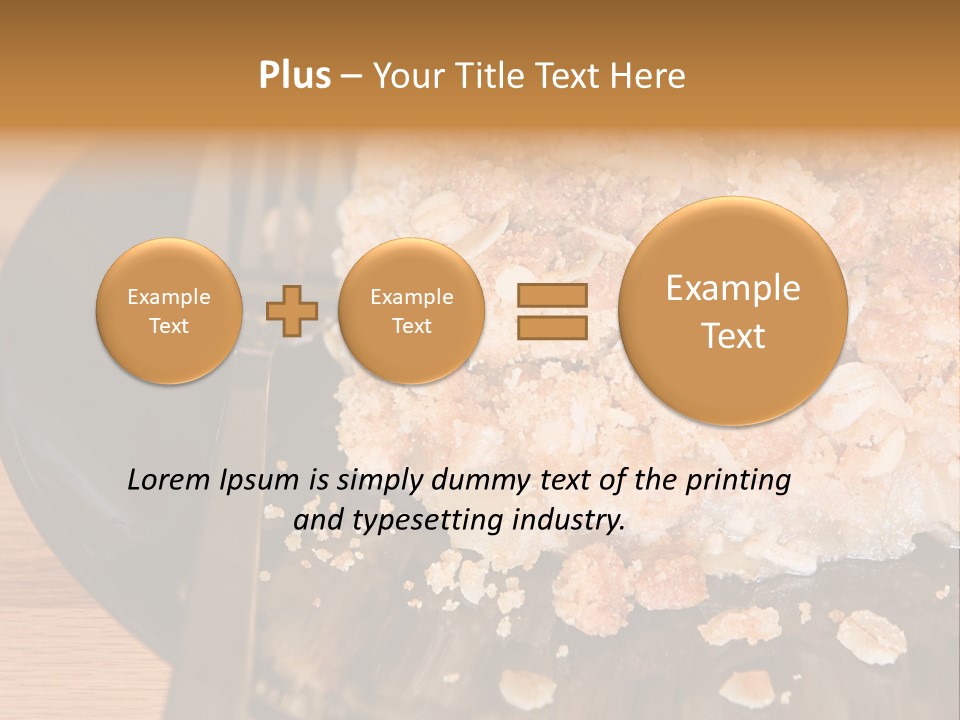 A Piece Of Cake On A Plate With A Fork PowerPoint Template