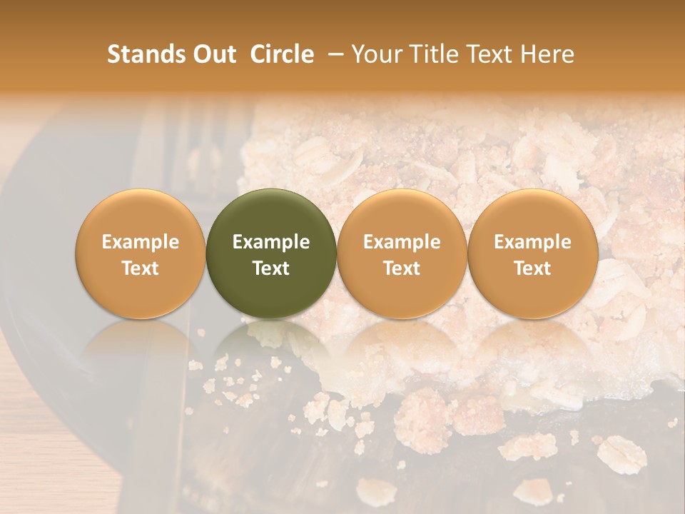 A Piece Of Cake On A Plate With A Fork PowerPoint Template