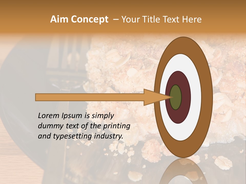 A Piece Of Cake On A Plate With A Fork PowerPoint Template