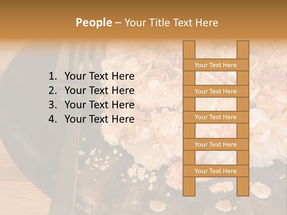 A Piece Of Cake On A Plate With A Fork PowerPoint Template