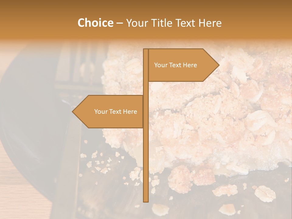 A Piece Of Cake On A Plate With A Fork PowerPoint Template