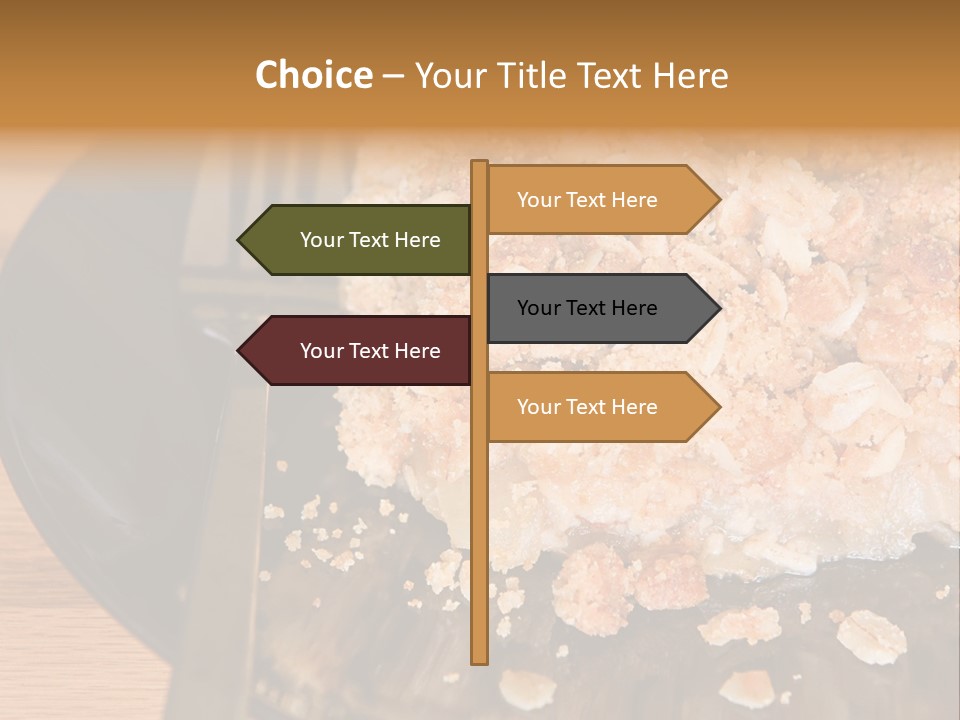 A Piece Of Cake On A Plate With A Fork PowerPoint Template