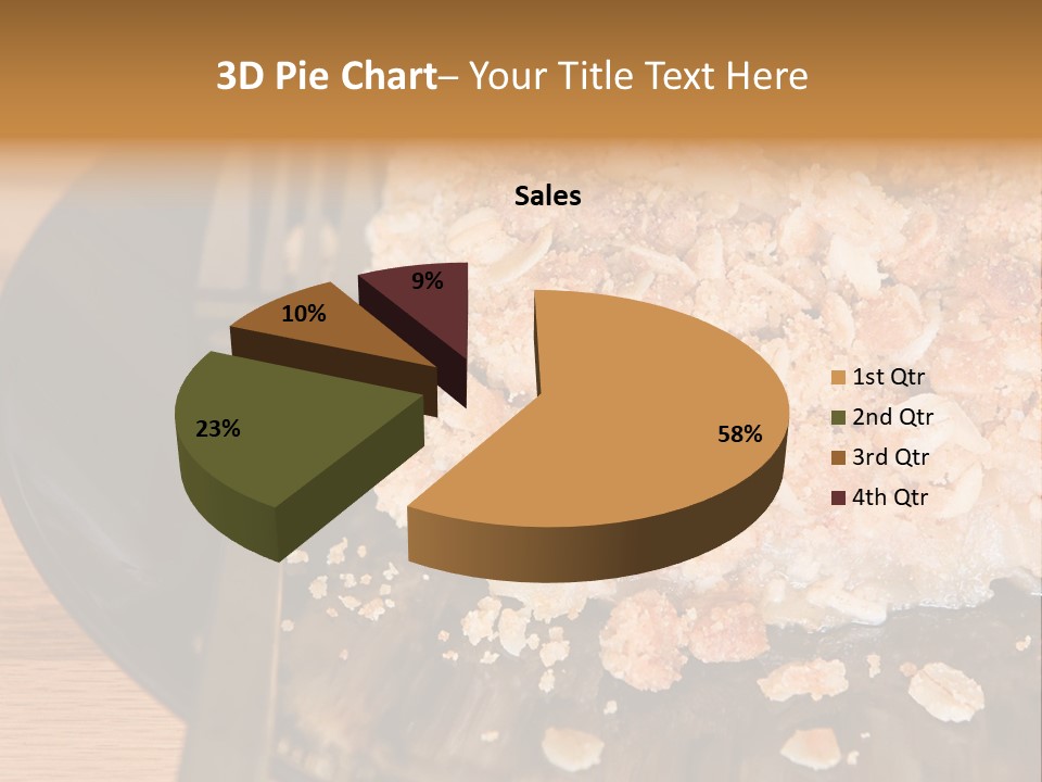 A Piece Of Cake On A Plate With A Fork PowerPoint Template