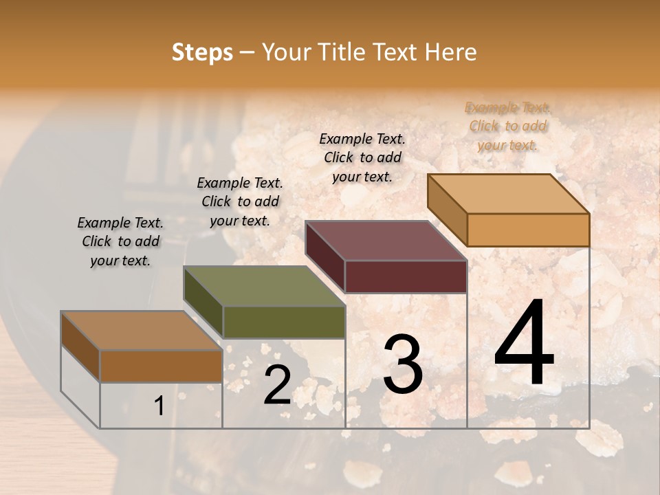 A Piece Of Cake On A Plate With A Fork PowerPoint Template
